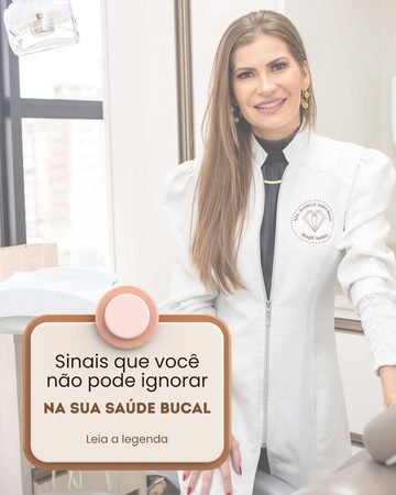Post da Dra. Michelle de jaleco: sinais que você não pode ignorar na sua saúde bucal (abre o post no Instagram em nova aba)